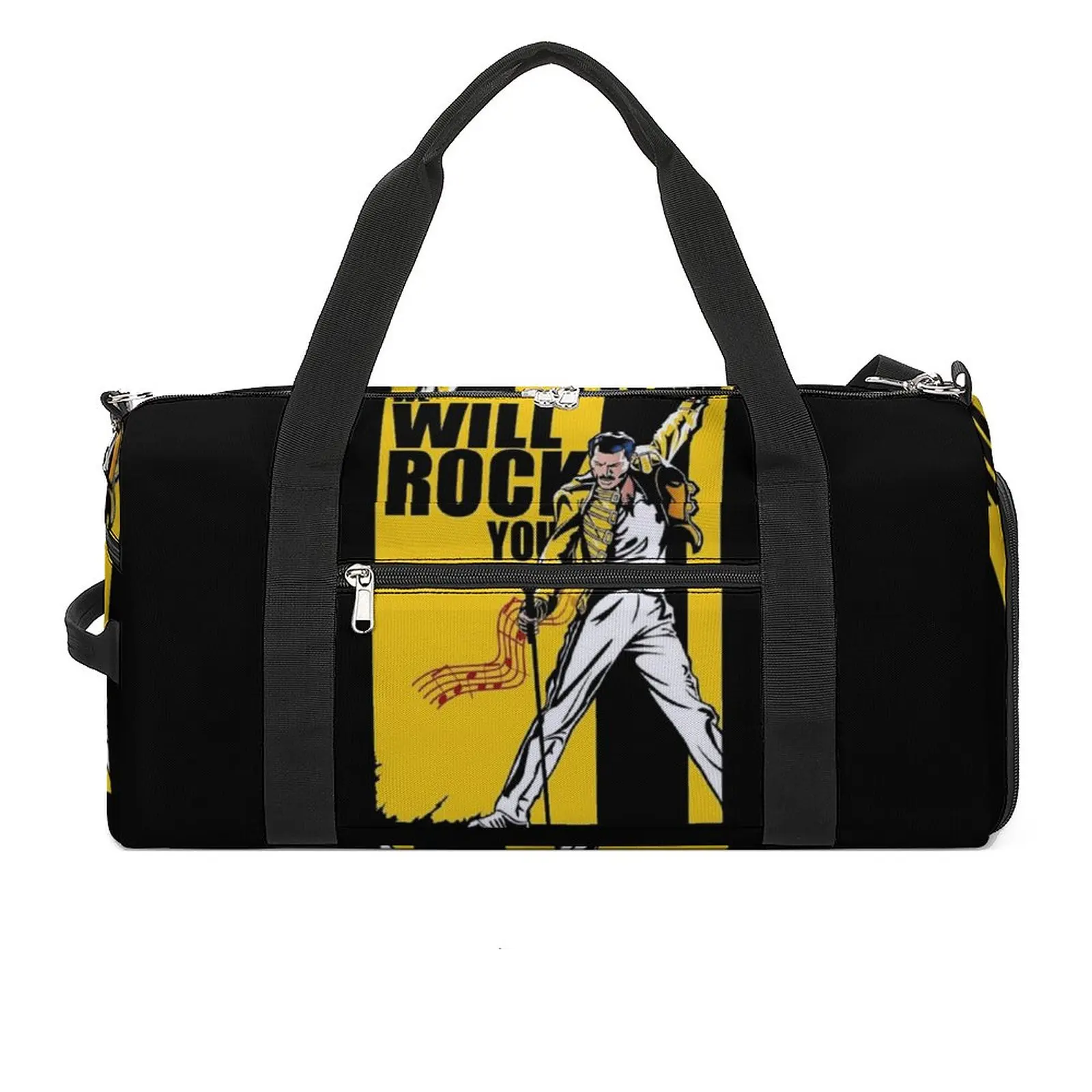 

Gym Bag We Will Rock You Sports Bag Gym Accessories F-Freddie M-Mercury Couple Outdoor Custom Handbag Retro Travel Fitness Bag