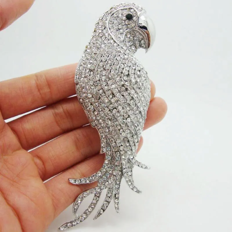 

High Quality Fashion Exquisite Inlaid Zircon Parrot Brooch Elegant Senior Men and Women Attend Banquet Accessories