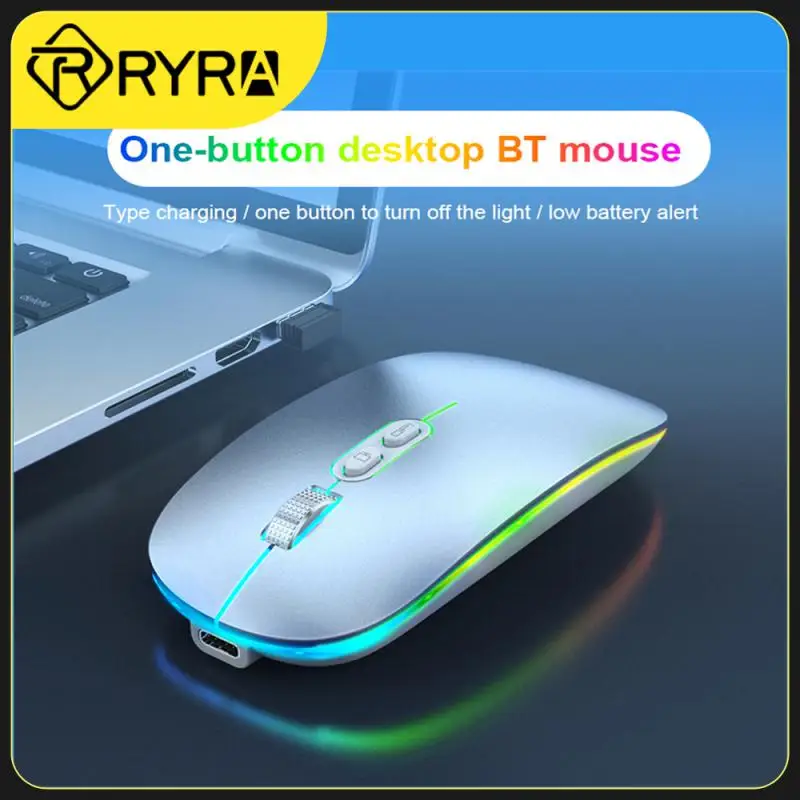 

Беспроводная Bluetooth-совместимая мышь RYRA, ультратонкий портативный ноутбук, Офисная версия, одна кнопка возврата на рабочий стол