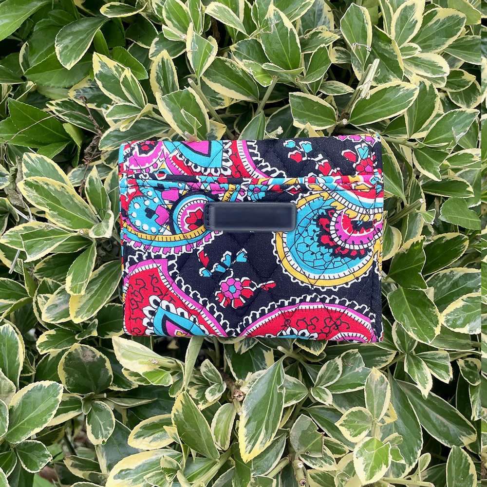 Women's purse cotton environmentally friendly print short small fashion coin purse multifunctional card carrying small card bag