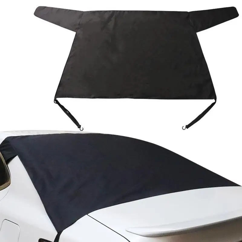 

Car Windshield Snow Cover All Weather Protection Car Windshield Cover Double-Layer Oxford Fabric With Elastic Straps Car Cover