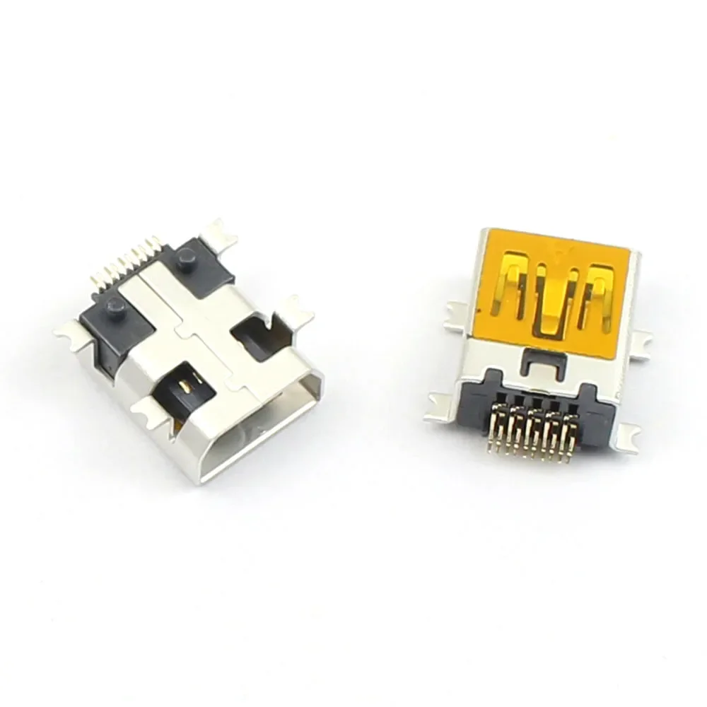 50 шт. мини USB 10 P разъем тип B Pin SMT SMD гнездовой для зарядки плоский питания