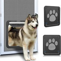 Pet Screen Security Door Dogs Gate With Magnetic Flap For Exterior Freely Doors Lockable Durable Easy Install Pet Door For Puppy