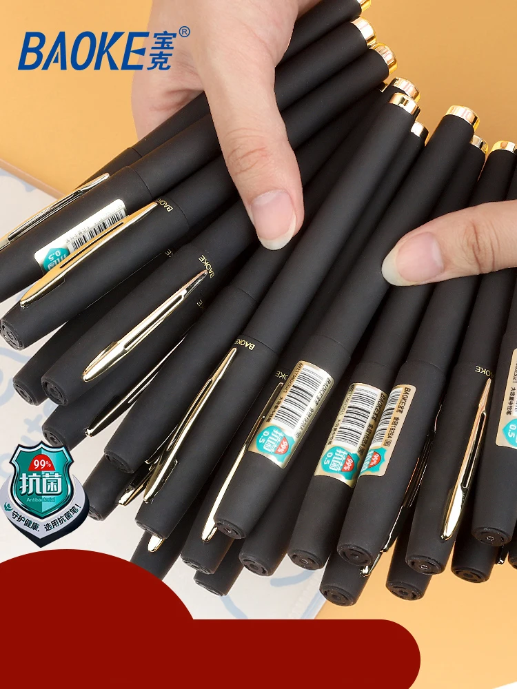 

Нейтральная ручка большой емкости матовая черная фоторучка с пулевой головкой жирная водная ручка бизнес-Стильная черная ручка из углерод...