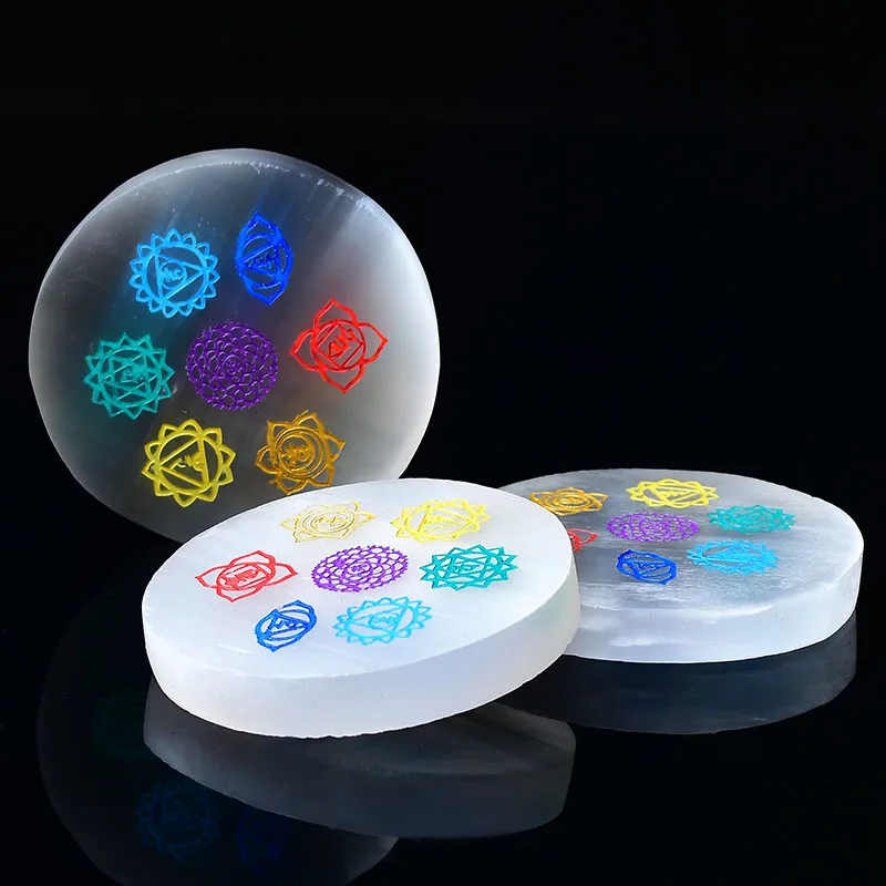 

1PC 100%Natural Selenite Plate Rough Carved Quartz Healing Crystal Charging Mineral Chakra Plate For Home Decor Healing DIY Gift