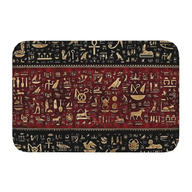 

Коврик для входной двери в египетском стиле, впитывающий Нескользящий Впитывающий ковер для входной двери в древнем стиле, для спальни, ван...