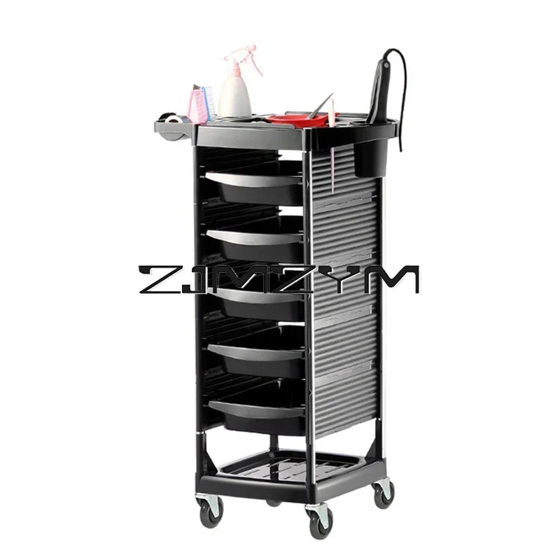 Портативная парикмахерская тележка 6 уровней цвет белый