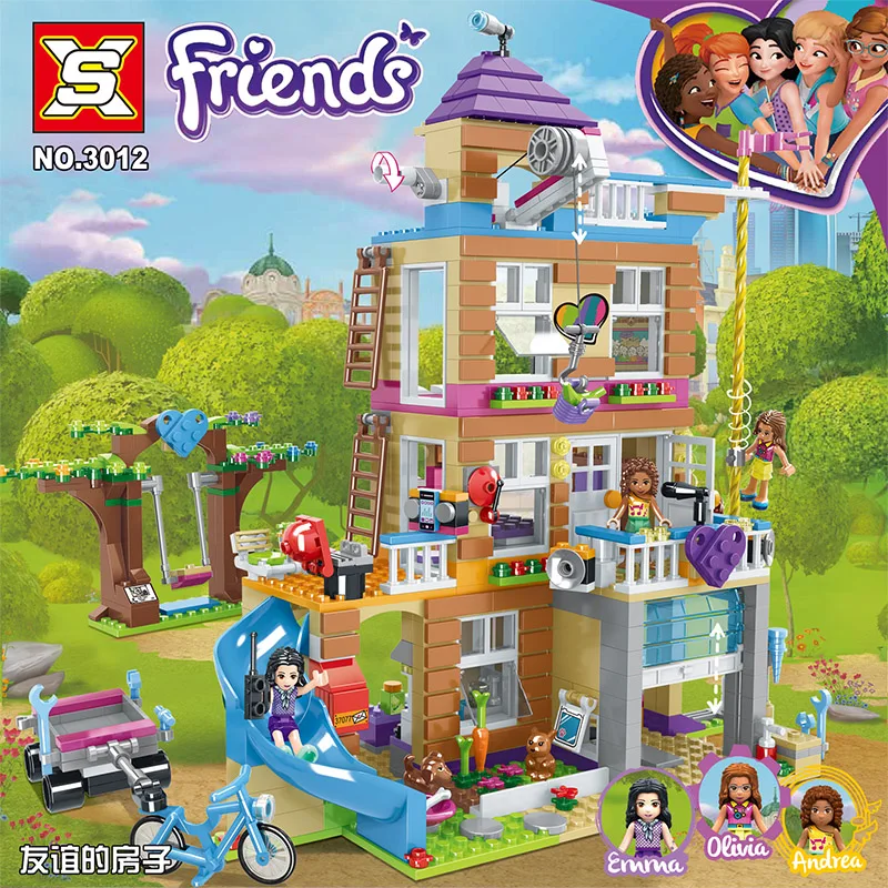 

House of Friendship Building Blocks Friends 865PCS Compatible 41340 Hotel and House Toys for Girl Bricks Christmas Gift
