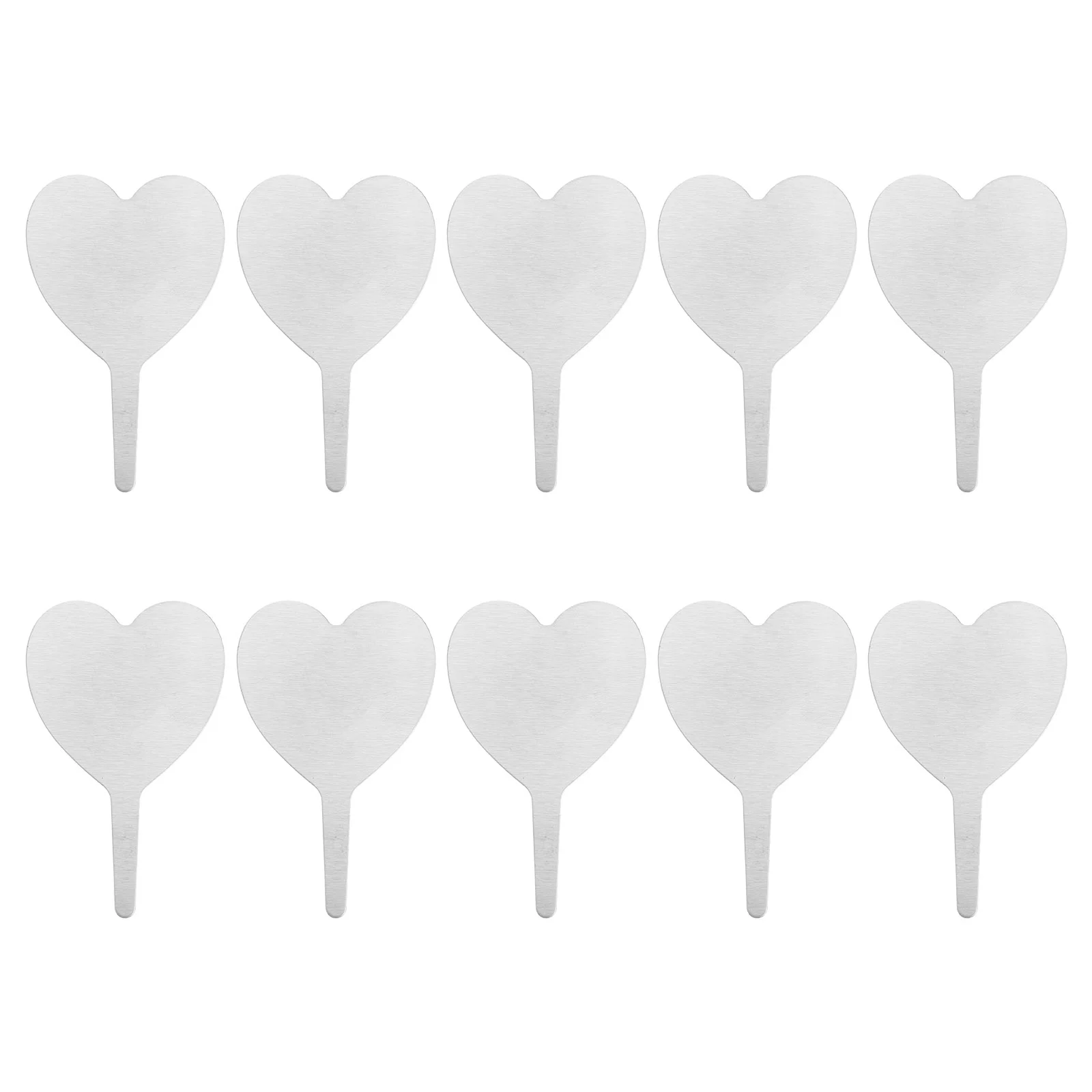 

50pcs Heart Shape Gardening Marking Cards Stainless Steel Plant Inserted Labels