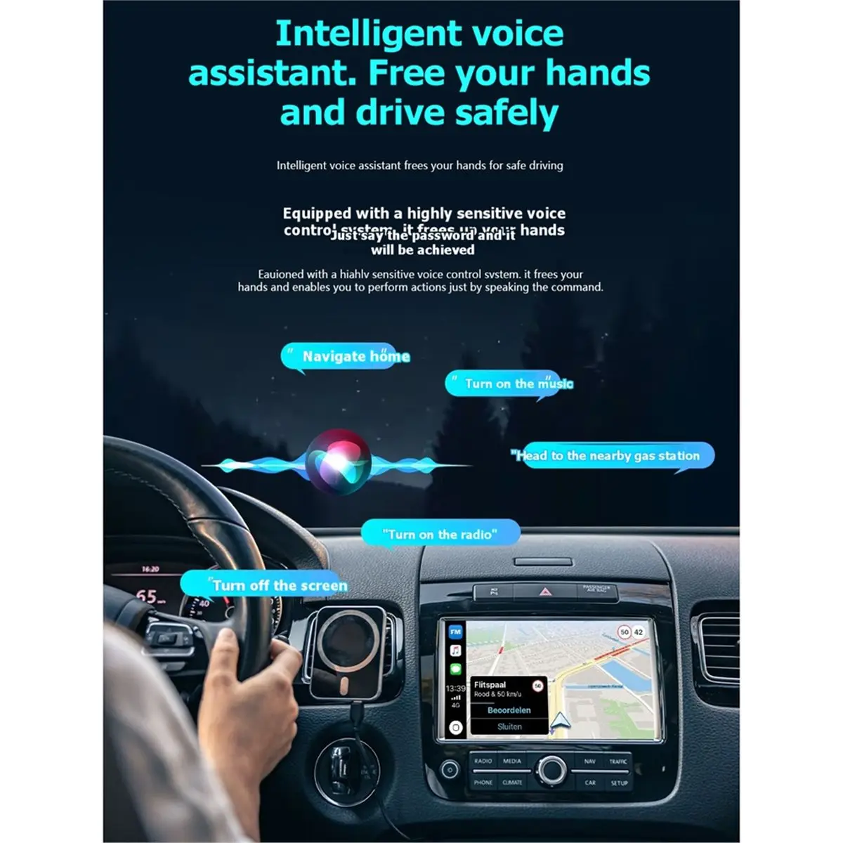 Фото Смарт-бокс Salego Upgrade 4-в-1: адаптер CarPlay/Android Auto/AirPlay/Miracast/Mirror Link с ИИ, USB, Plug and Play, автоматическое подключение, версия C №1