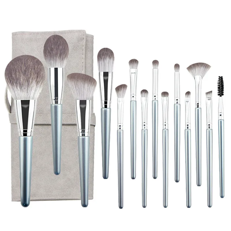 14 Pcs Set Soft Fluffy Makeup Brushes For Cosmetics Foundation Blush Powder Eyeshadow Kabuki Blending Makeup Brush Beauty Tools