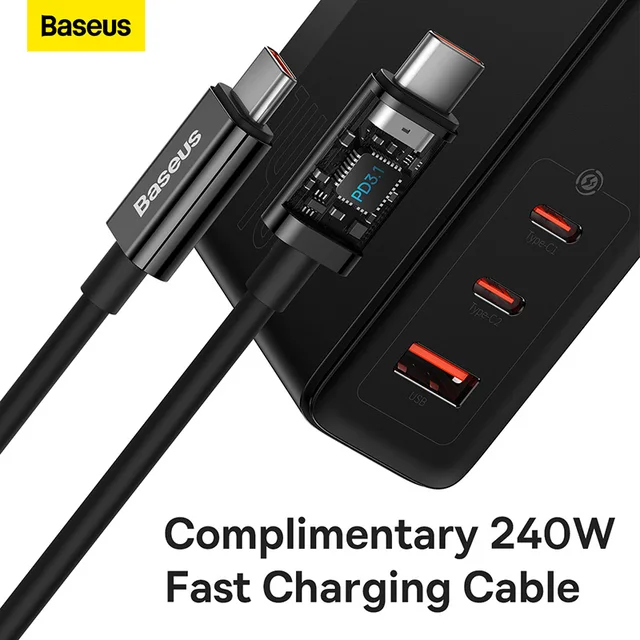 Baseus 140W GaN 5 Pro USB Type C Charger PD 3.1 QC Quick Charge 4.0 USBC Fast Charging Charger For MacBook Pro iPhone 14 Xiaomi 4