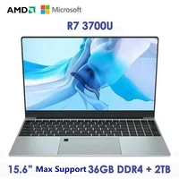Max RAM 36GB  MAX Rom 2TB SSD 15.6 Inch Laptop Metal  AMD Ryzen 7 3700U Windows 10 11 Gaming Computer Notebook WiFi BT