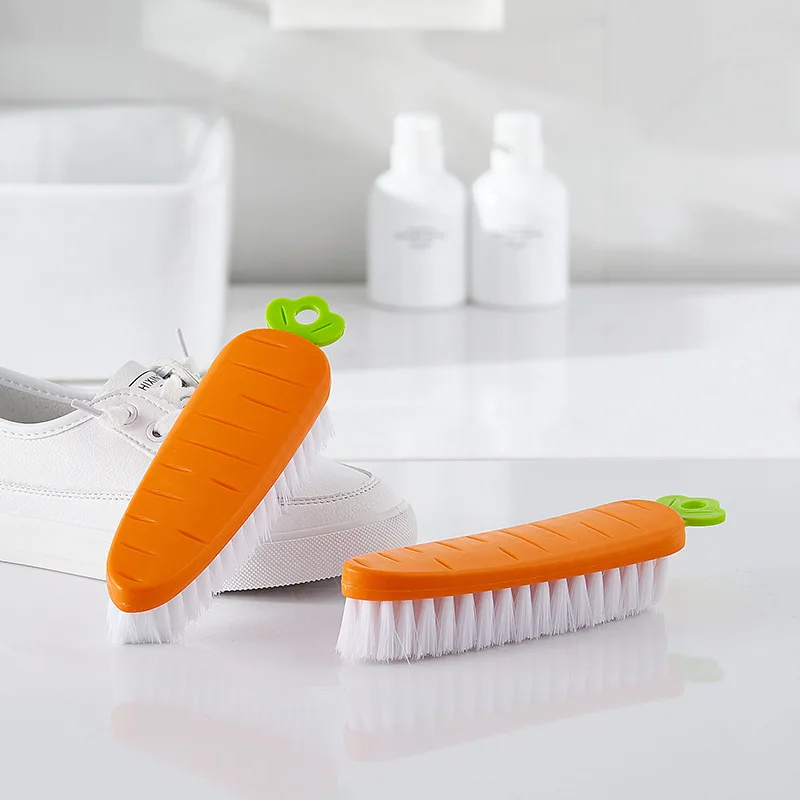 

Creative Carrot Shoes Cleaning Brush Plastic Multipurpose Cleaner for Sneaker Shoe Clean Brush Laundry Clothes Cleaning Supplies