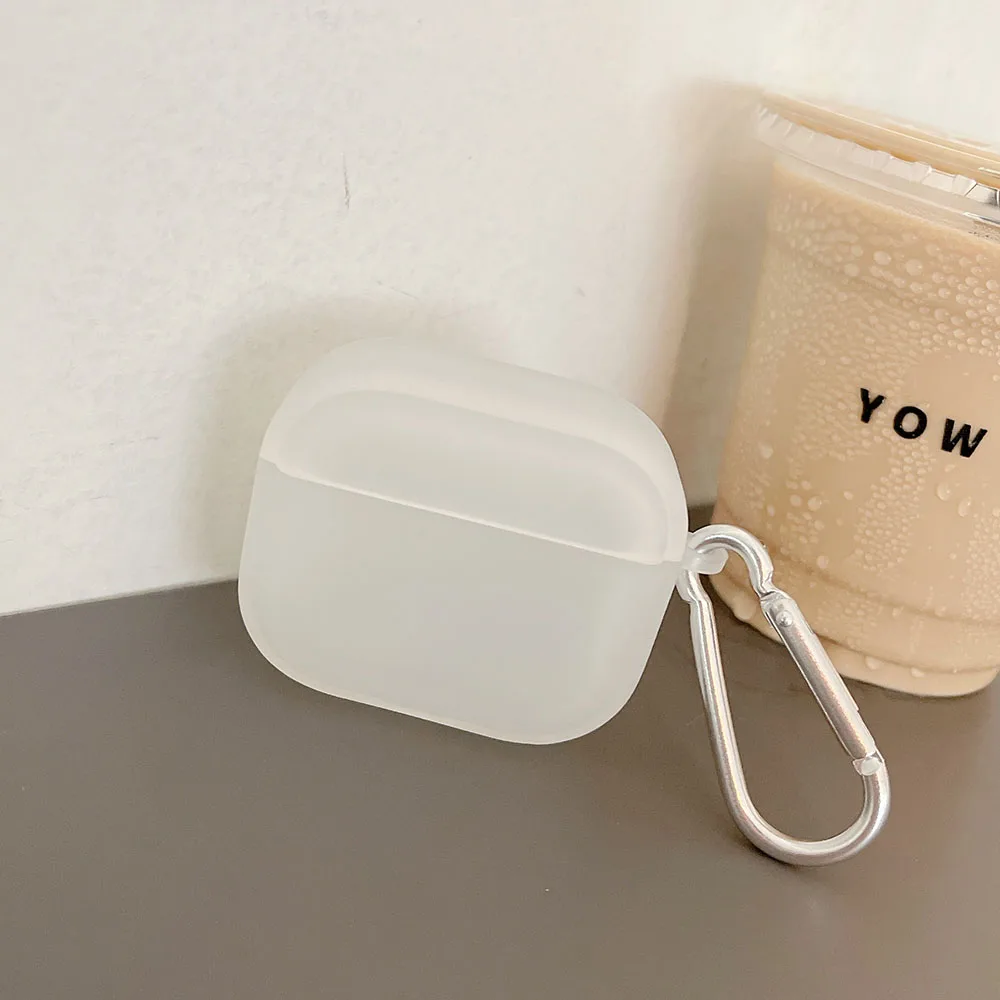 Матовый Прозрачный чехол для наушников Apple AirPods 1 2 3 Pro прозрачный ключей Air Pods AirPod