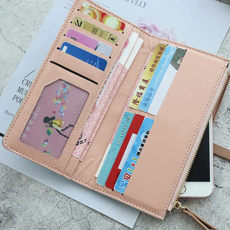 Long Women's Wallet Female Purses Tassel Coin Purse Card Holder Wallets Pu Leather Clutch Money Bag Purses Card Holder Carteira