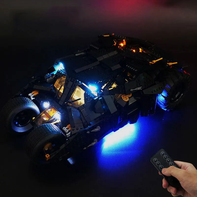 Фото Комплект светодиодных фонарей для LEGO Batmobile Tumbler 76240, идеи ламп, подарок «сделай сам» (не включает строительные блоки, наборы кирпичей, наборы моделей) №2