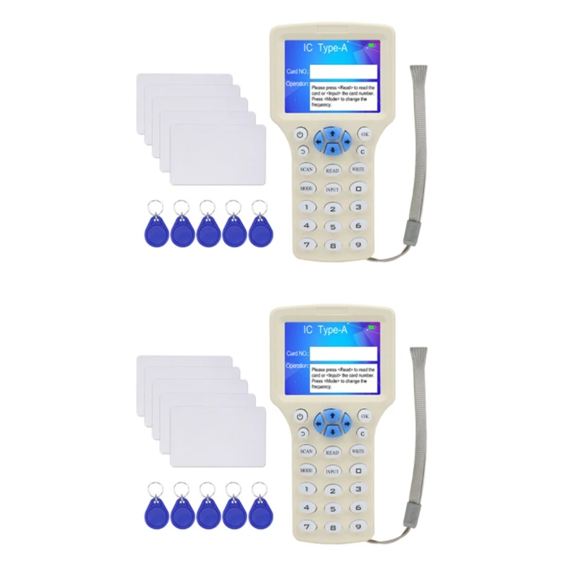 

Hot 3C-2X 10 Frequency NFC Smart Card Reader Writer RFID Copier Duplicator 125Khz 13.56Mhz USB Fob Copy Encrypted Key Card UID