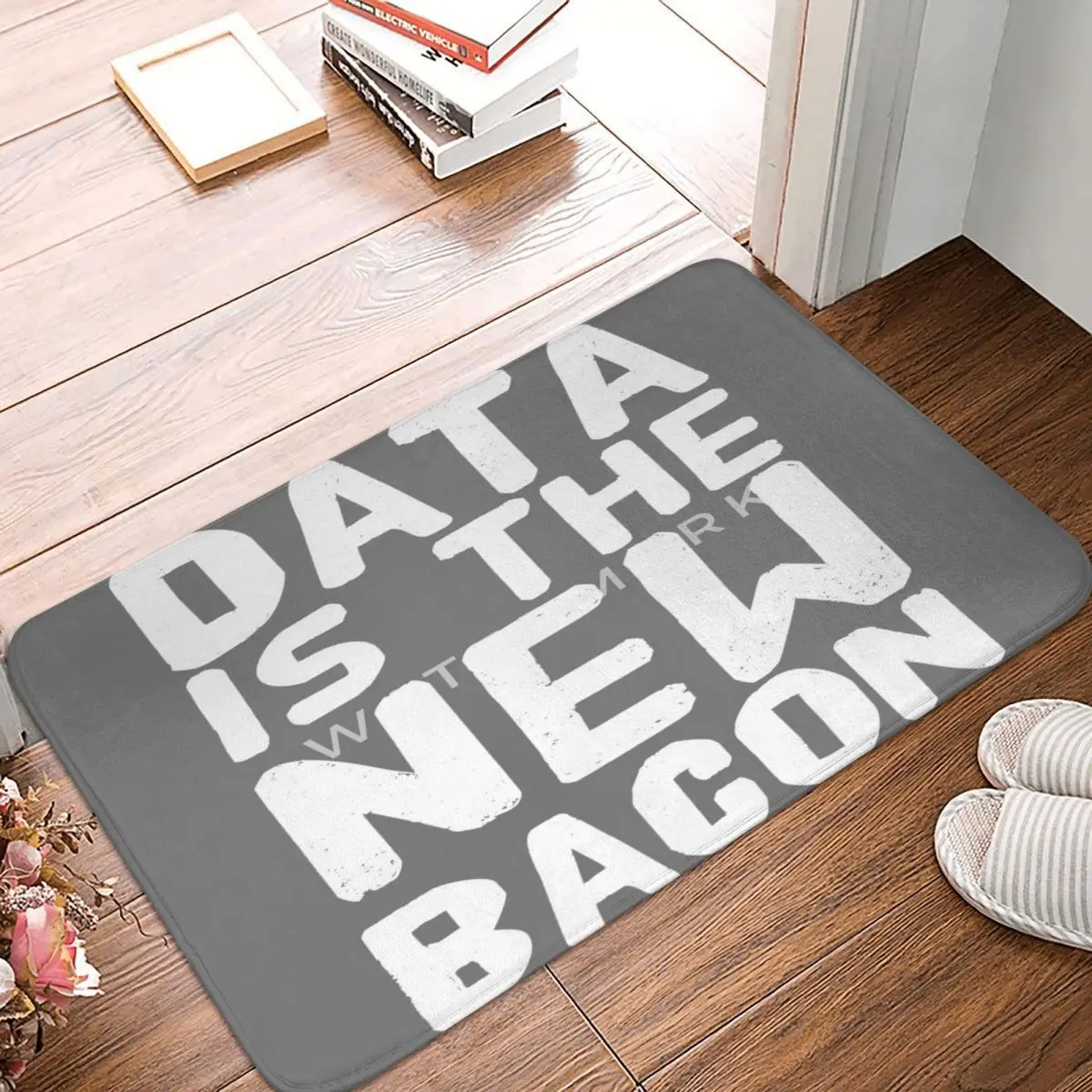 

Data Is The New Bacon Carpet, Polyester Floor Mats Modern Doorway Indoor Festivle Gifts Mats Customizable
