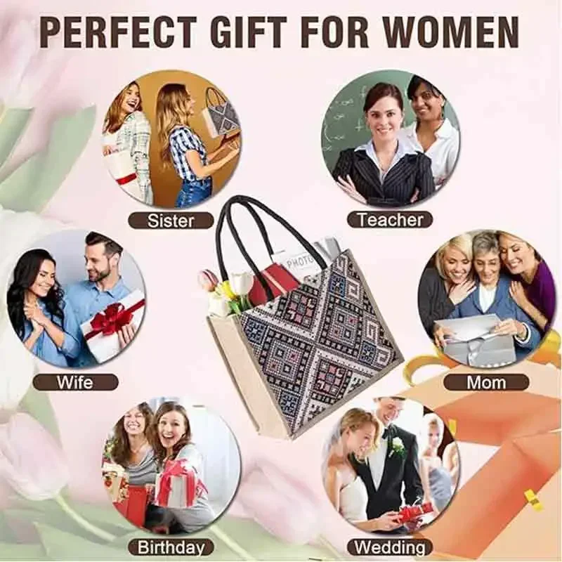 KM09 Винтажная пляжная модная сумка большой джутовый кошелек женская тканая