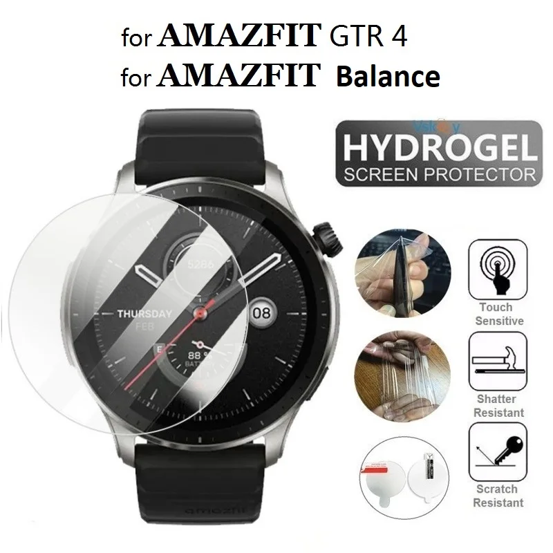 

Гидрогелевая Защитная пленка для смарт-часов Amazfit GTR4, Прозрачная мягкая защитная пленка из ТПУ для баланса Amazfit, 10 шт.