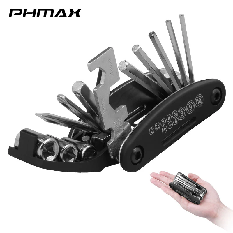 

PHMAX Bicycle Multifunction Tools Bike Repair Tool Kit Screwdriver Wrench Multiple Sizes Allen Wrench Road Bike Repairing Tools