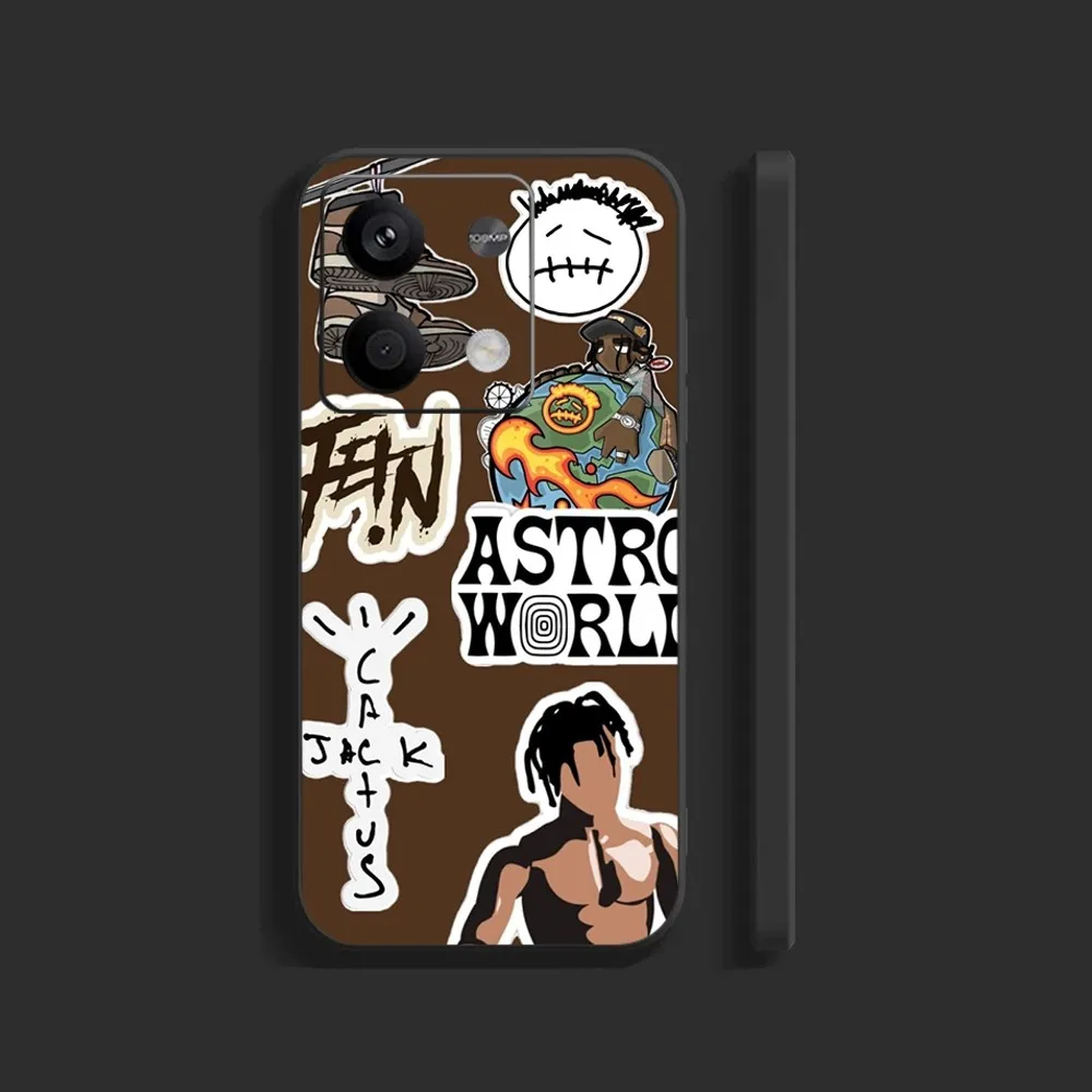 Чехол для телефона Travis Scott Huncho Jack ASTROWORLD TOUR Xiaomi 11 Redmi Note 115G 8T 9A 9 10T Note8Pro Note9 12SUltra Black Case