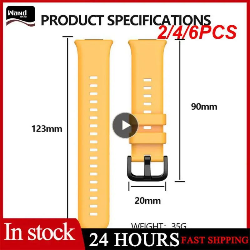 

2/4/6PCS Durable Smooth Watchband Portable Comfortable Replacement Bracelet 1 Pcs Anti-losing Sports Fitness Bracelet Stable