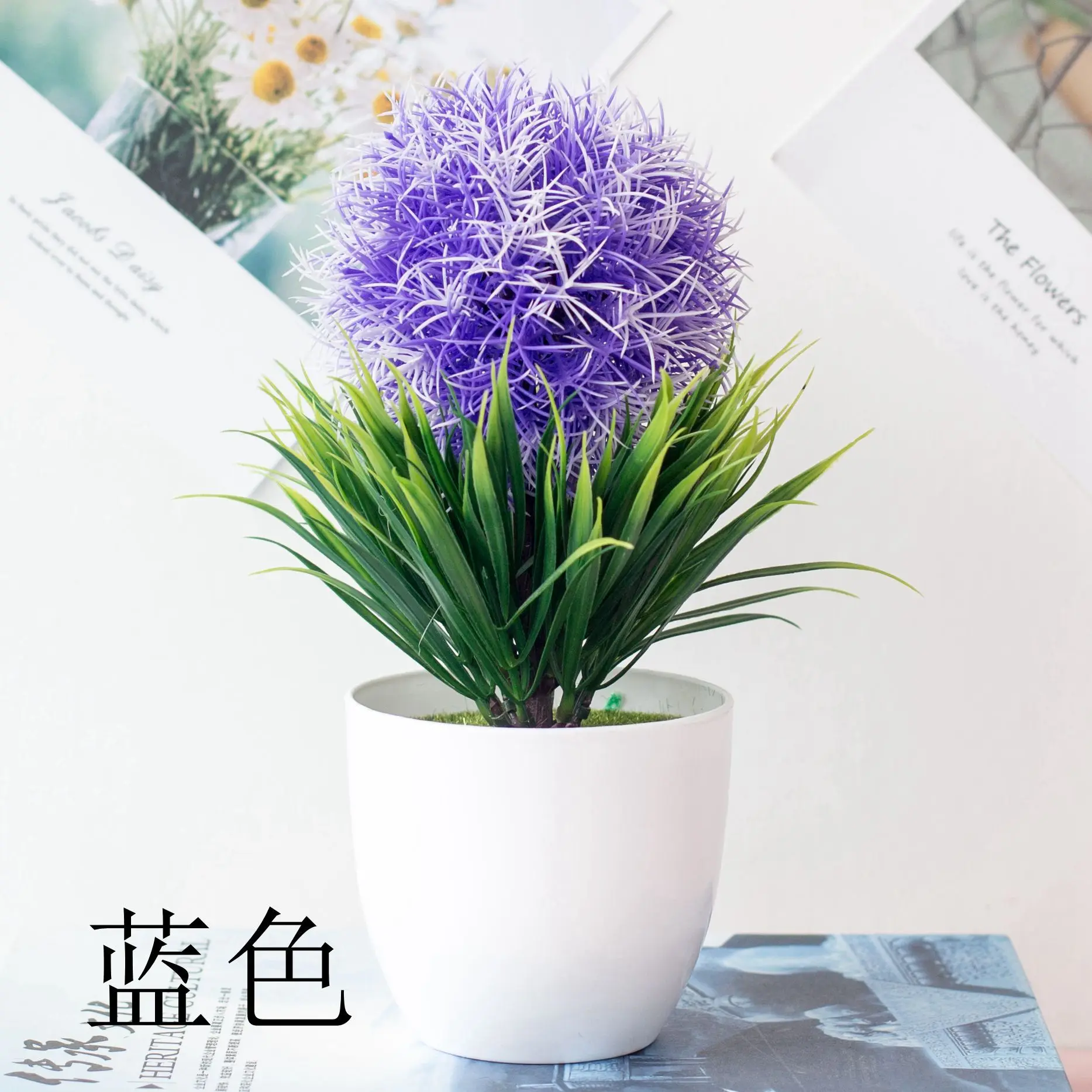 Artificial Flower Bonsai Pot Spring Grass Snapdragon Plant Small Tree Bonsai Potted Flower Decoration Ornaments images - 6