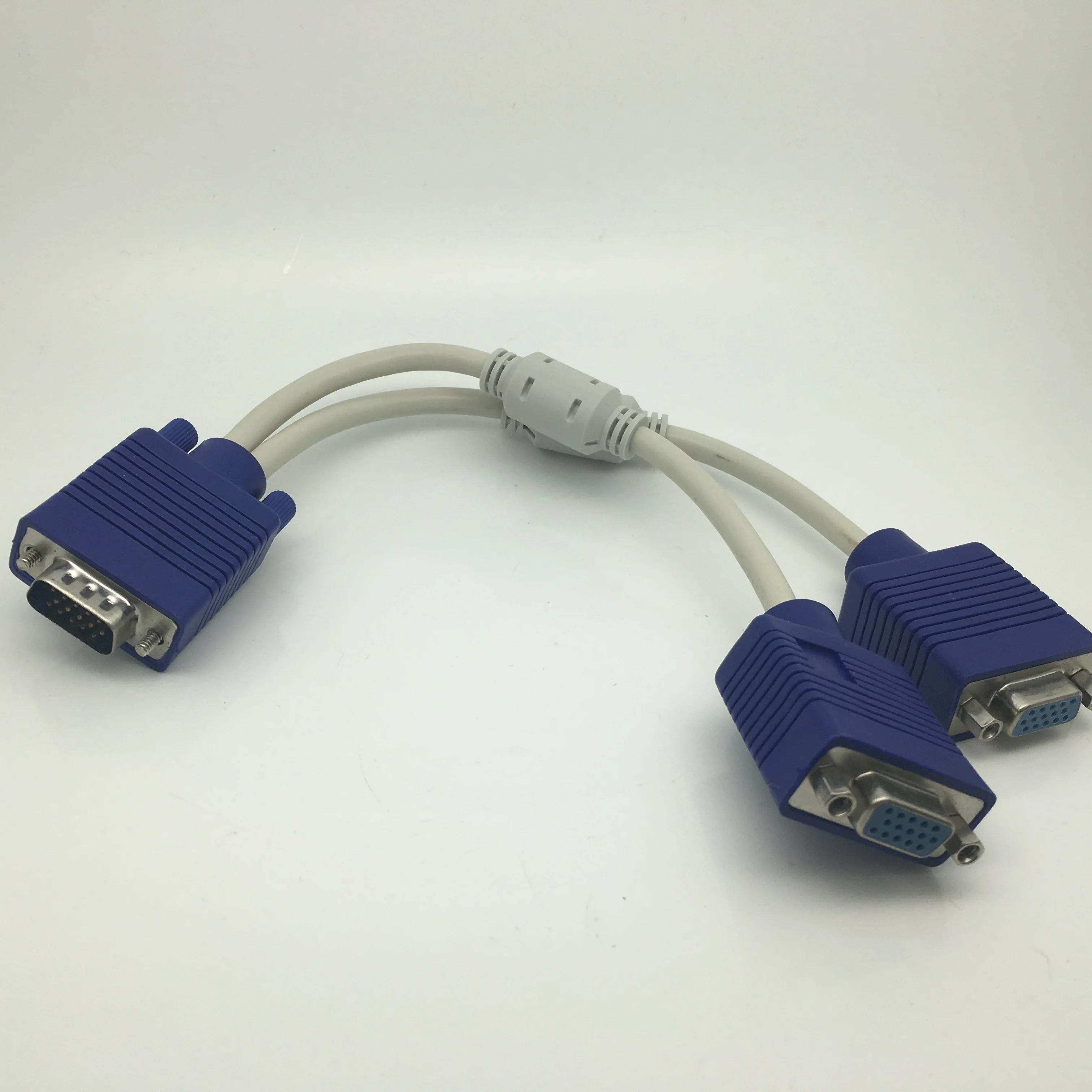 RGB, VGA, SVGA Male к 2 VGA two HDB15 Female разветвитель адаптер Удлинительный кабель w/ core VGA разветвитель адаптер Соединительный преобразователь