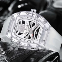 2022 new tonneau mens watches top luxury sports skeleton skull waterproof quartz watch business classic date calendar aaa clocks