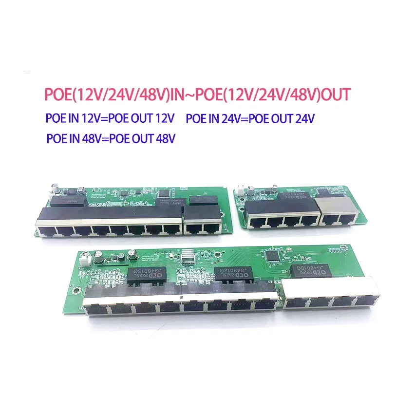 POE12V-24V-48V POE12V/24V/48V POE OUT100 mbps UP Link poort poe включен переключатель NVR