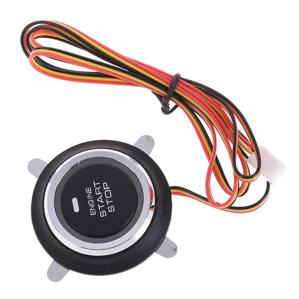 

12V Keyless Universal Car Engine Start Stop Button LED Back Light One Key Entry Ignition Starter Switch Auto Accessories