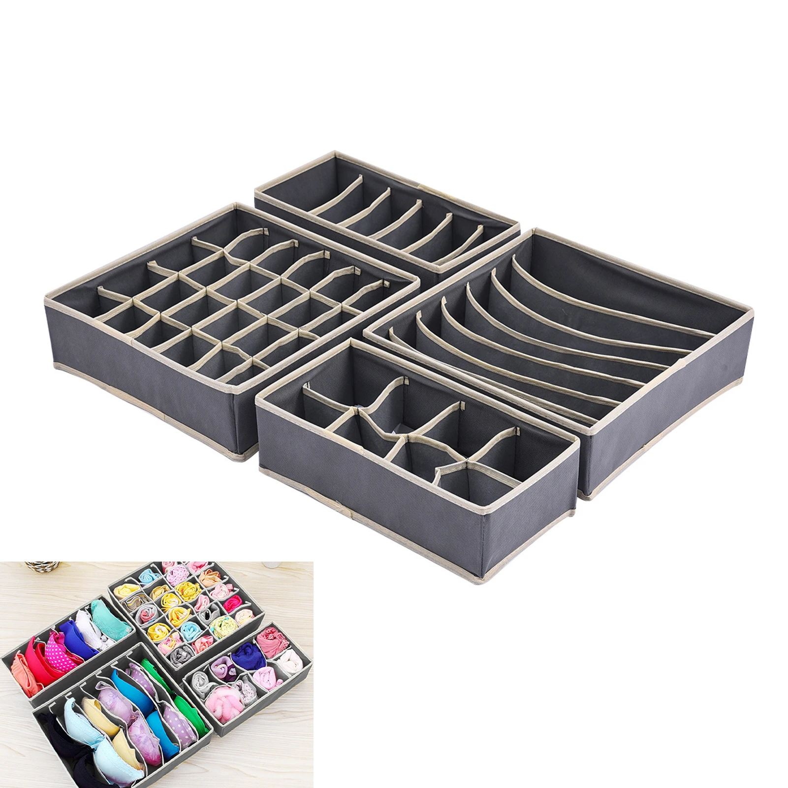 

Органайзер для нижнего белья, тканевый ящик-разделитель для одежды, складной шкаф, органайзер для детской одежды