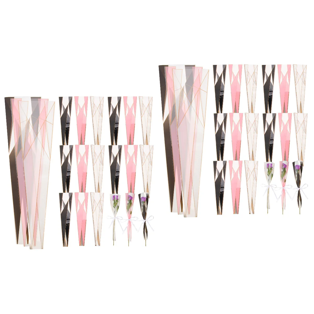 

300 pcs Unique Creative Multi-use Practical Flower Packaging Sleeves For Bouquets Single Flower Sleeve for Florist