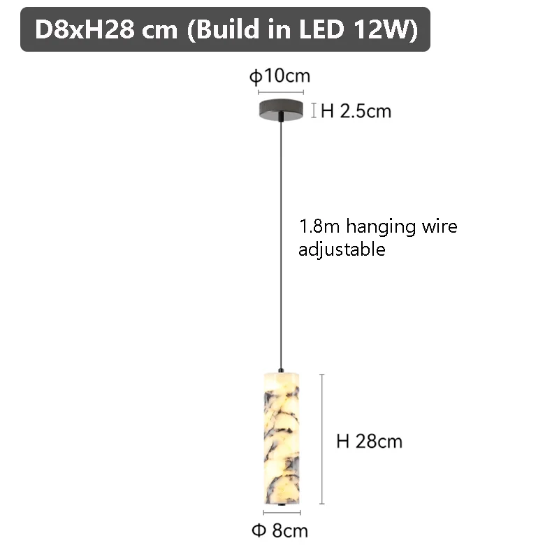 

tmlliey подвесной светильник из мрамора черный