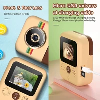2022 kids mini print hd camera thermal printer boy girl birthday gift portable for smartphone ios android