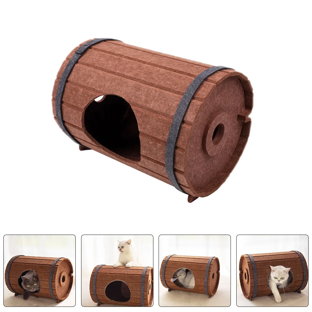 

Cat Sleeping House Cute Bed Kennel Anti-scratch Felt Wear-resistant Nest Supply Pet