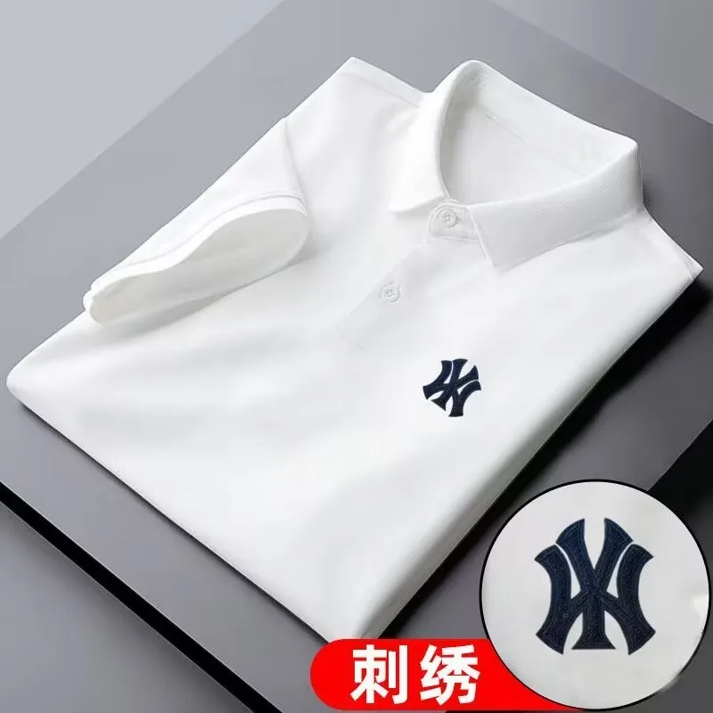 2023 Collared Summer Men's Short Sleeve T-shirt Lapel Embroidery Sports Fashion Polo Shirt Half Sleeve Top