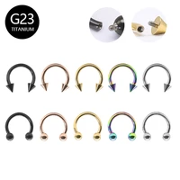 g23 titanium septum ring 16g circular barbell horseshoe nose ring ear cartilage hoop internally threaded body piercing jewelry
