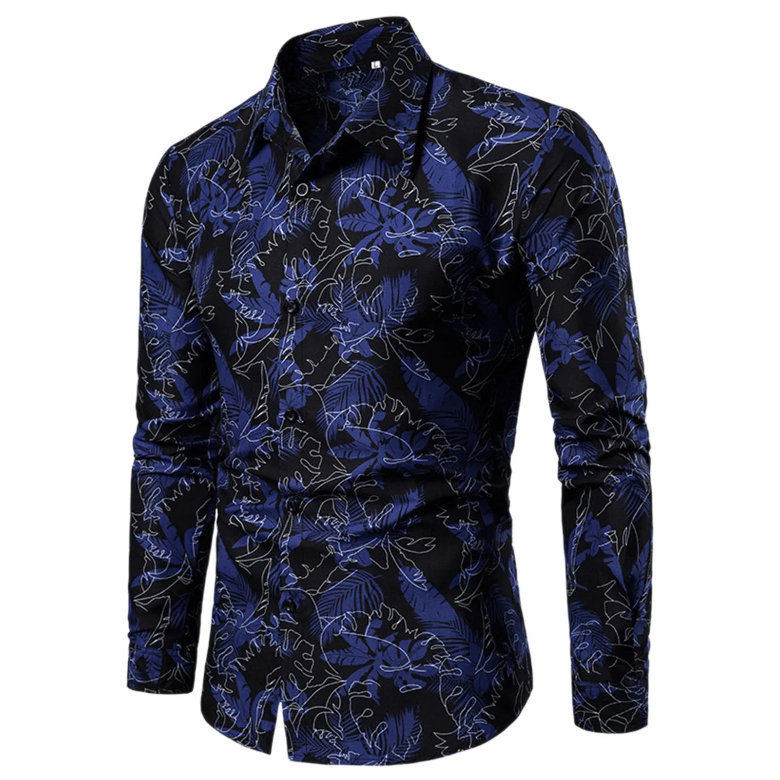 

Workout Short Pack Men's Button Long-sleeved Casual Shirt Printed Regular-fit Slim Men Short Sleeve Blouses Women down Shirt