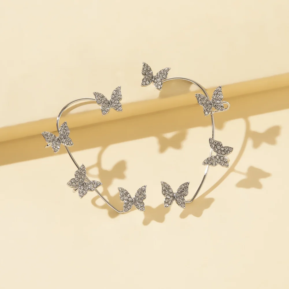

Lost Lady 1Pcs Shiny Zircon Butterfly Clip Earrings For Women Trend Fashion Ladies Birthday Party Gift Jewelry Wholesale