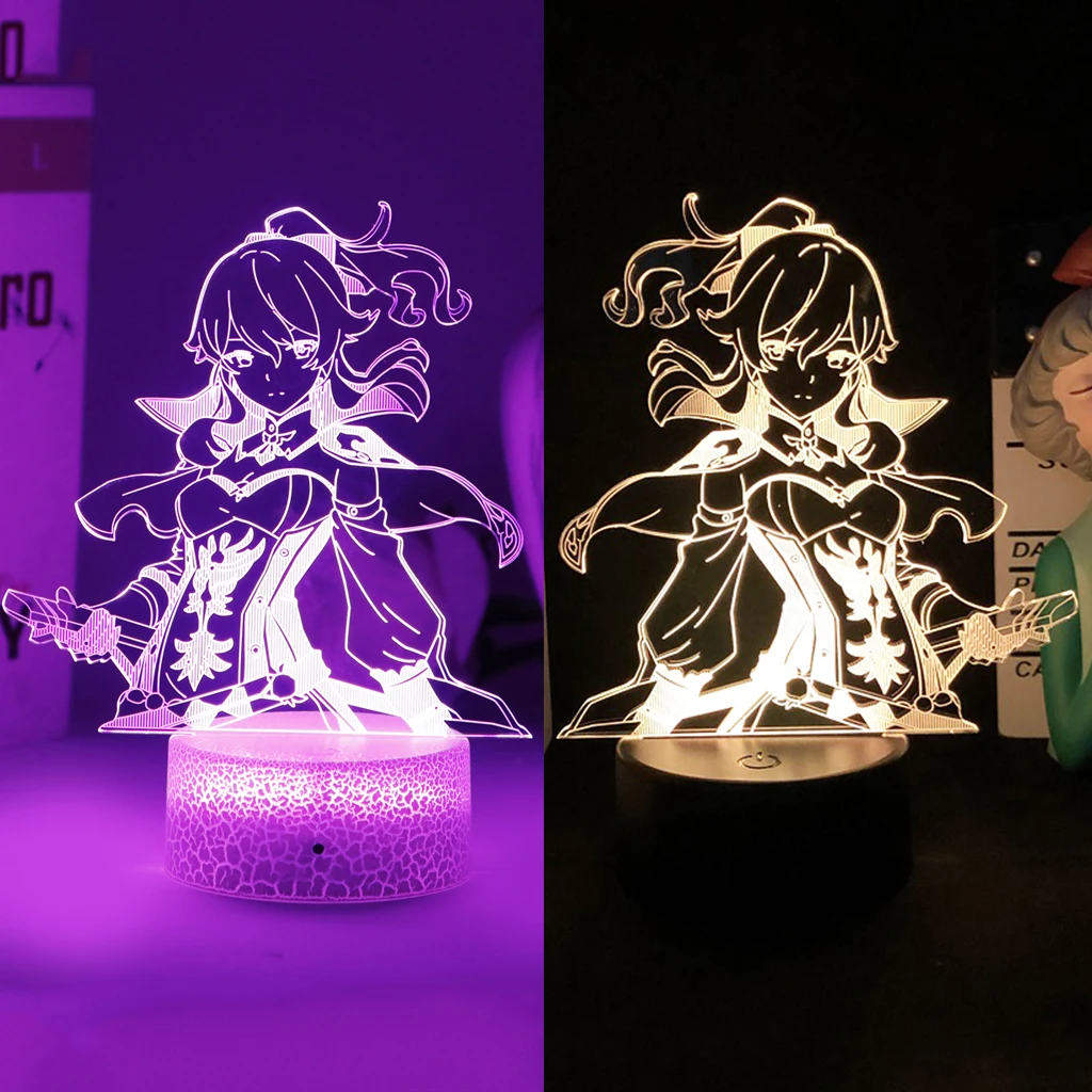 

Genshin Impact Night Light JEAN For Kids Anime 3D Led Illusion Home Lamp Friend Party Atmosphere Bedside Birthday Decor Gift