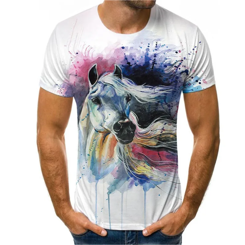 

Мужская футболка с коротким рукавом и круглым вырезом, с 3D-принтом