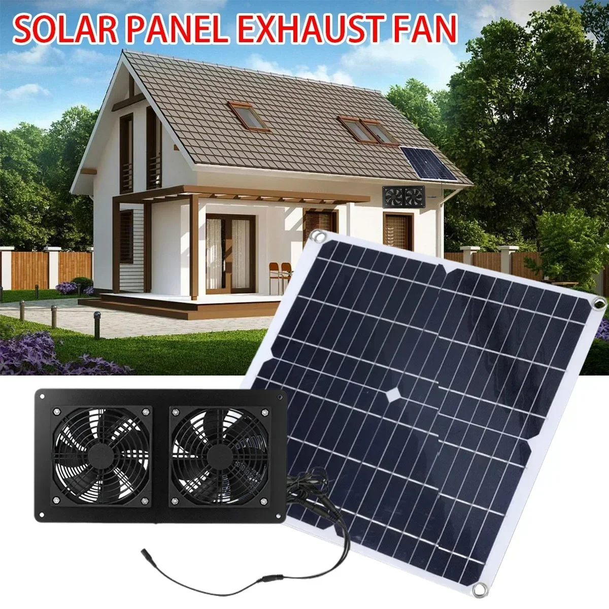 Уличный вытяжной вентилятор с солнечной панелью подходит для температуры