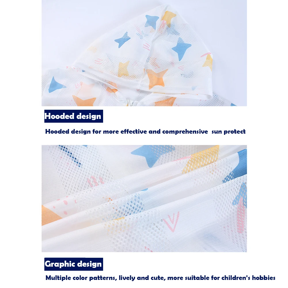 Детская толстовка с капюшоном куртка защитой от УФ-лучей Легкая летняя дышащая