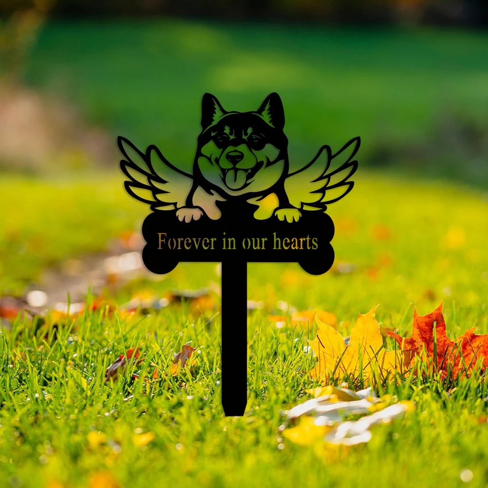 Мемориальный Металлический Кол В Форме Собаки Украшение Для Двора Маркер