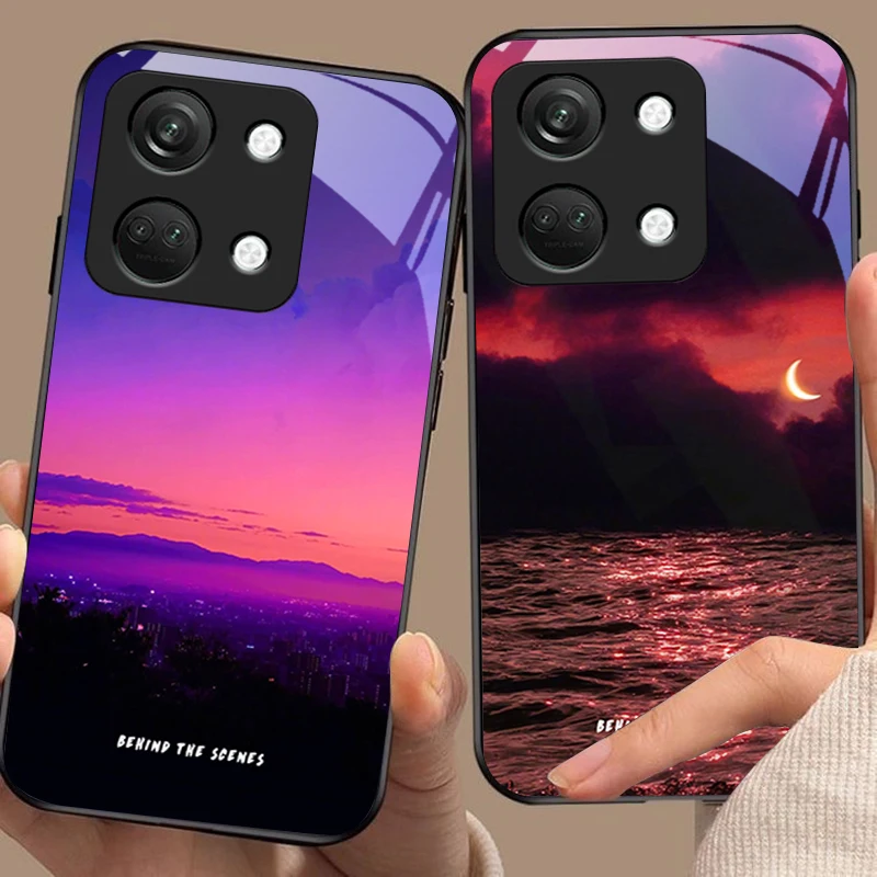 Fortress Besieged For OnePlus Nord 3 5 6T 7 Pro 8 12 10T Reno8 Lite 5G 10R N30 Hard shell Tempered glass phone case black