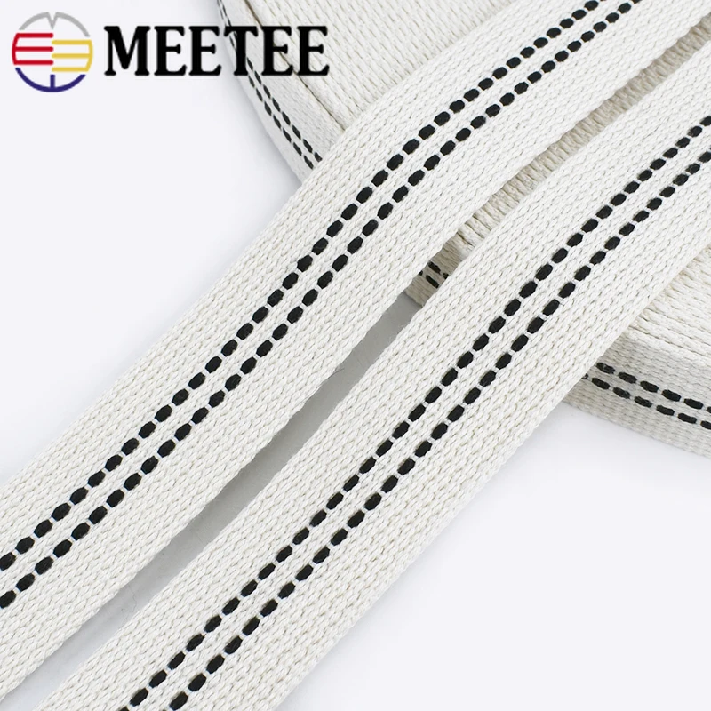 

4/8Meters Meetee 3cm Polyester Cotton Jacquard Ribbon Webbing Strap DIY Handbag Belt Bias Tape Bingding for Sewing Accessories