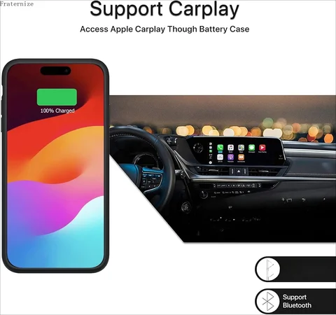 7000mAh Smart Battery Charger Case for iPhone 15 Pro Portable Rechargeable Protective Charging Cover batterie externe Capa Funda